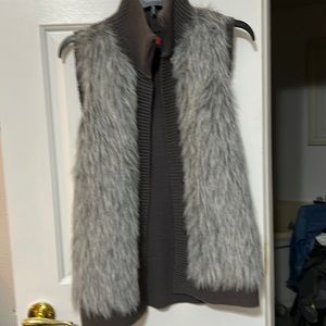 Foux fur sweater vest